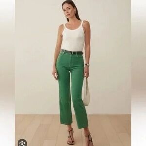 Reformation Green Pants
